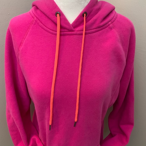 Bright Pink with Orange Detail Hoodie - Picture 3 of 9